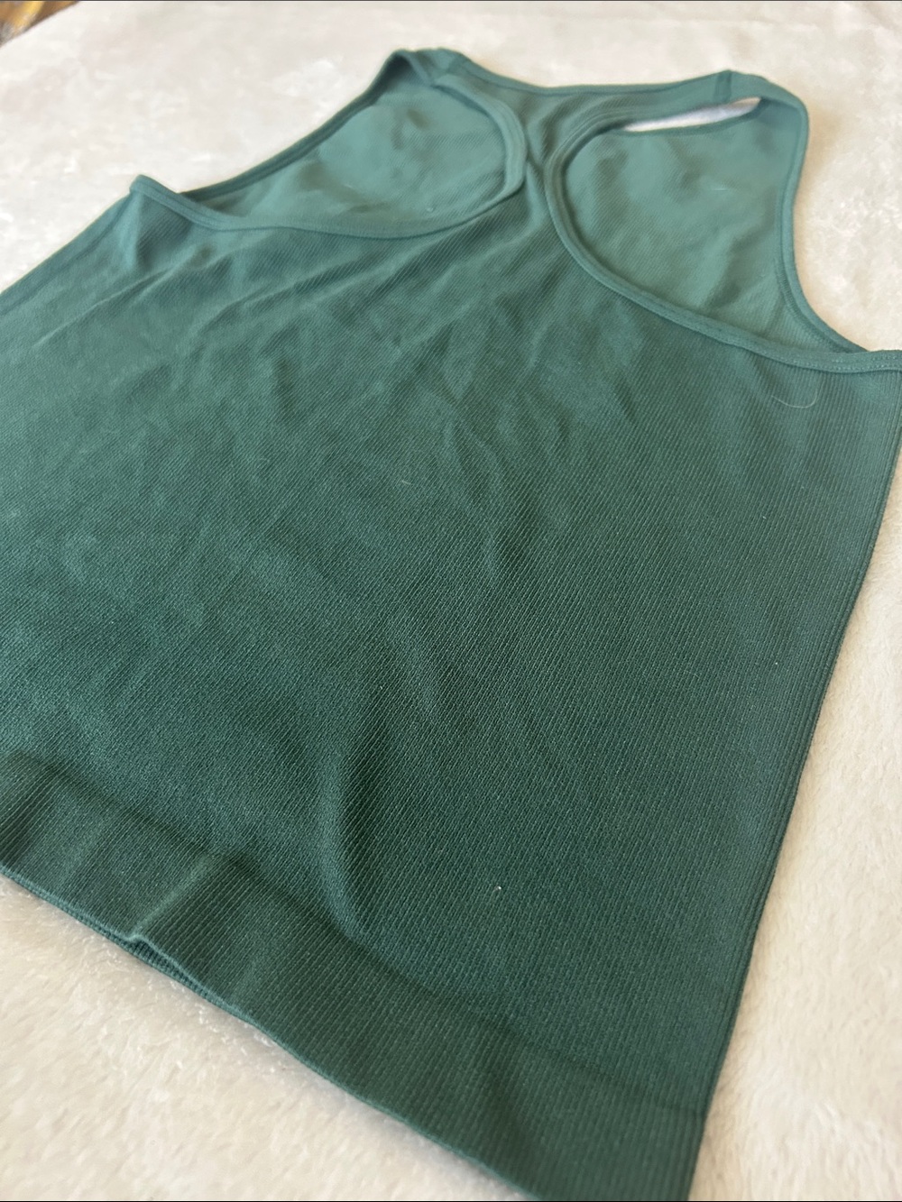Dark Green Free People Women's Ribbed RacerTank Top-M/L - Picture 10 of 10